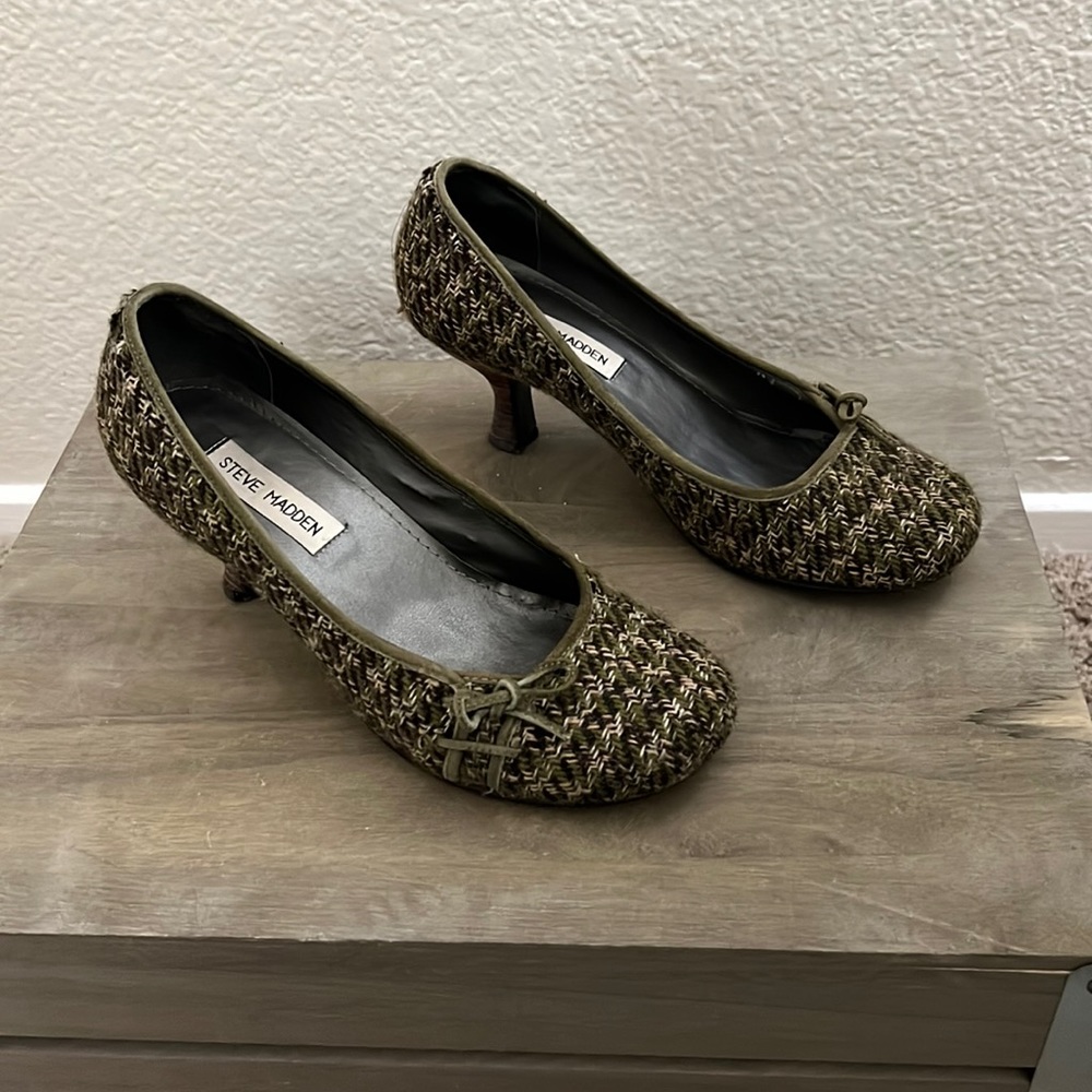 Vintage Steve Madden Tweed Heels